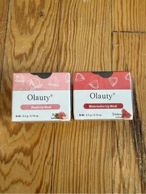 Peach & Watermelon Lip Mask Duo - Pink & Red